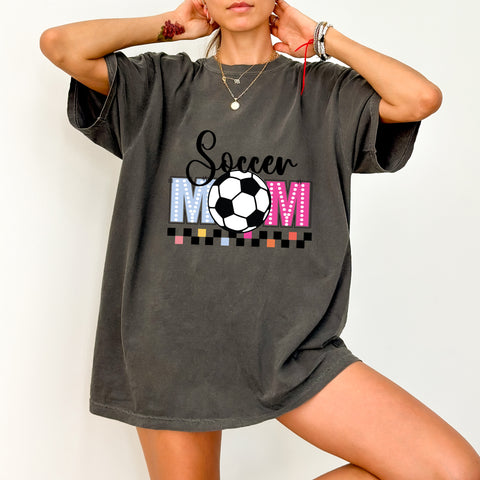 Soccer Mom DTF Transfer Ready to Press Funny Athletic Apparel Gift for Sports Moms Custom Iron-On Design