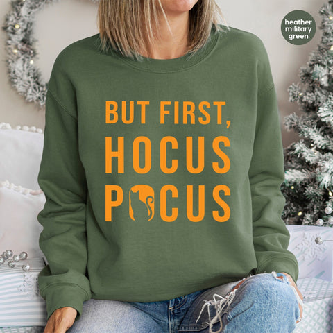 Funny Halloween Hocus Pocus Ready To Press DTF Transfer for Shirts & Hoodies - Witchy Cat Design for Halloween Enthusiasts