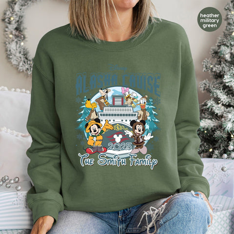 Disney Alaska Cruise 2025 Cute Family DTF Transfer Ready To Press for T-Shirts & Hoodies