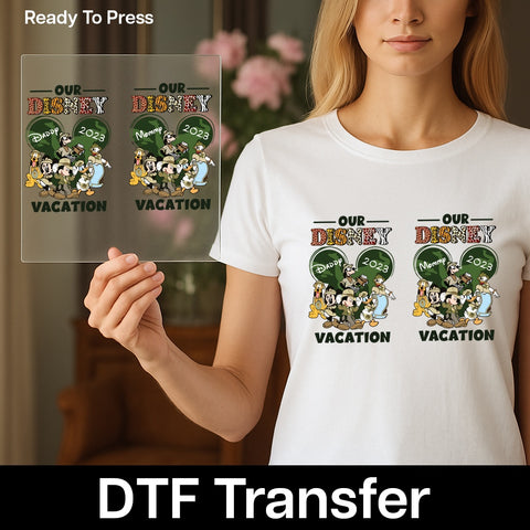 Safari Disney Vacation DTF Iron-On Transfer, Cute Family Shirts, Ready To Press T-Shirt for Disney Enthusiasts & Parents