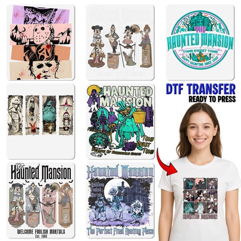 Cute Halloween Classic Cartoon DTF Transfer for Nostalgic Halloween Enthusiasts & Families | Ready to Press Shirts