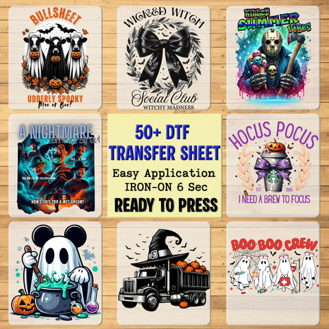 Spooky Mama Halloween DTF Transfer Cute Leopard Print Iron-On for Moms T-Shirt & Sweatshirt Costume