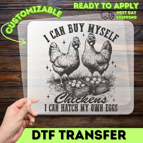 Charming Chicken DTF Transfer for Funny Farm Life Apparel & Gifts - Perfect for Chicken Enthusiasts & Backyard Farmers
