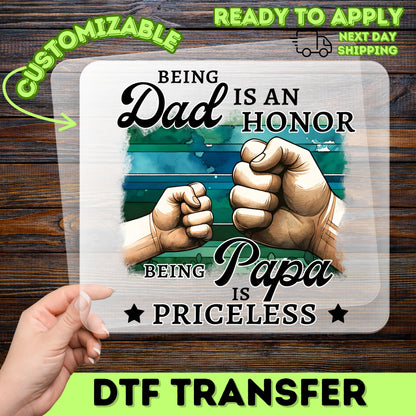 Heartwarming Father's Day Iron-On DTF Transfer - Cute Vintage Family Design for Tees or Sweatshirts - Dad & Child Bond Gift