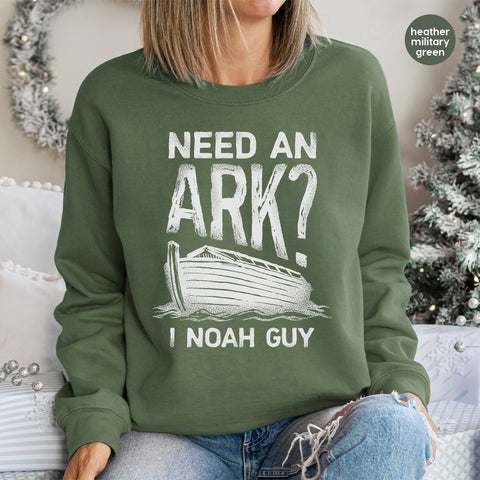 Funny Biblical Humor DTF Transfer with Noah's Ark Pun for Church & Bible Study Apparel