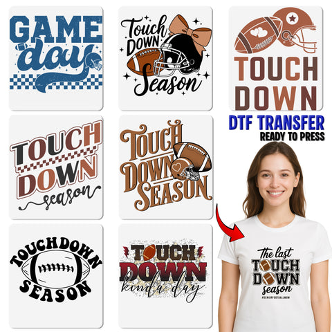 Cute Football Celebration DTF Transfer | Retro Floral SporTshirt Ready To Press | Go Team Spirit for Football Fans & Cheerleaders
