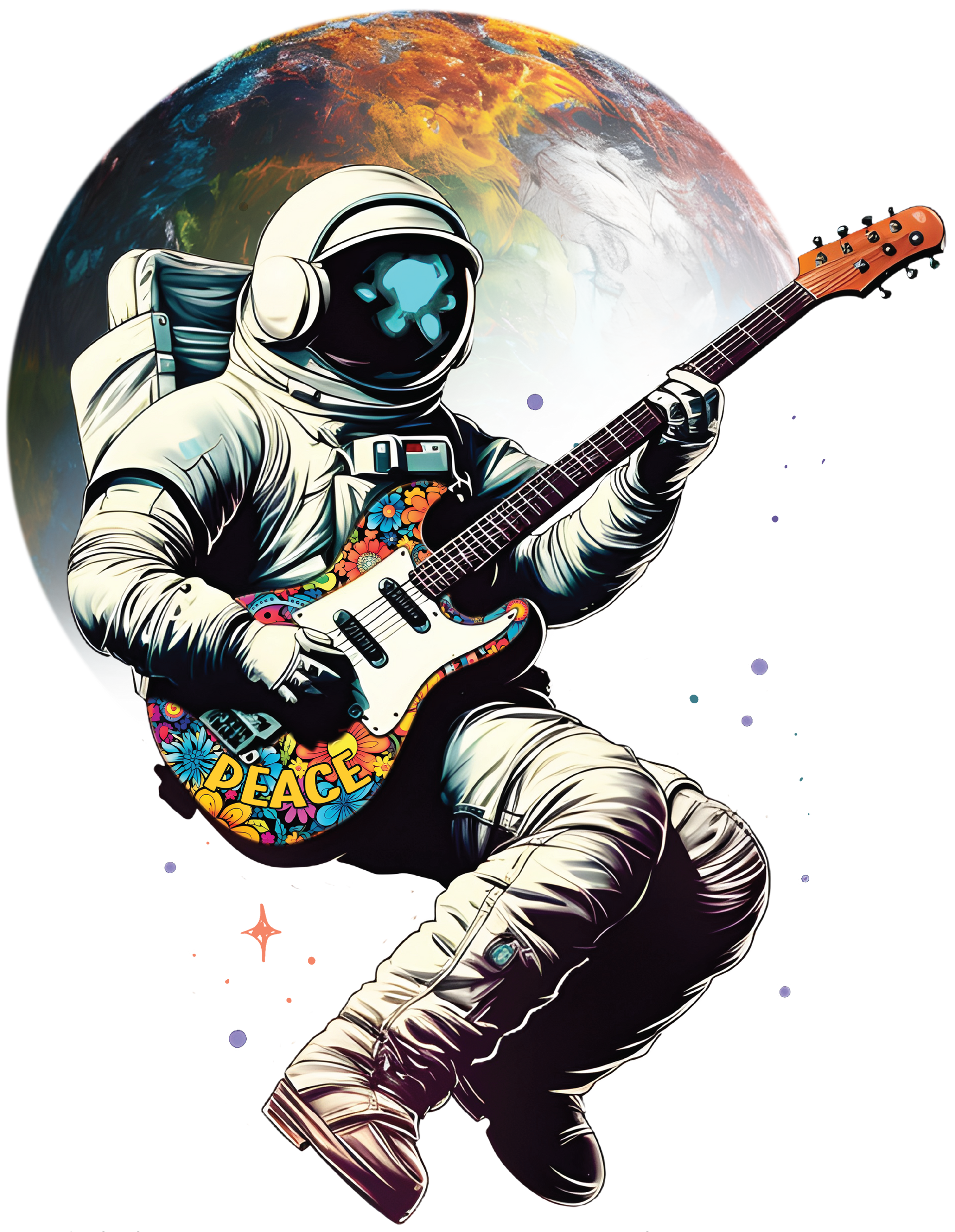Guitar Lover Shirt, Guitar Player Astronaut Shirt, Spaceman Shirt, Music Lover Shirt, Outer Space Tee, Guitar Player Gifts, Astronaut Guitar