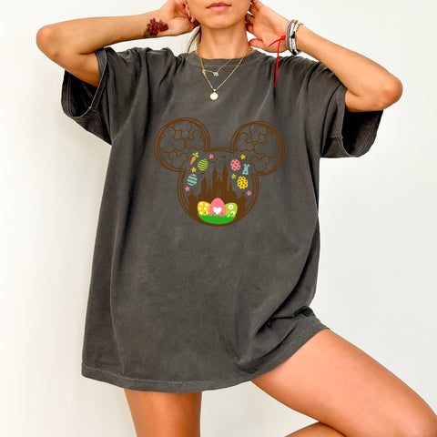 Easter Theme Park Celebration DTF Transfer Ready To Press Cute Family Vacation T-Shirt & Sweatshirt Apparel