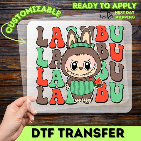 Cute Watermelon Character DTF Transfer, Halloween Party Shirt, Ready To Press Iron-On for Family Reunion, Group Celebration Apparel