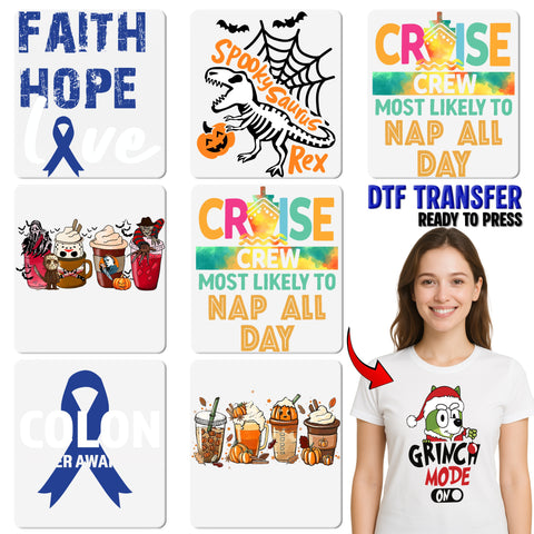 Funny Resting Grinch Face Christmas DTF Transfer Iron-On for Adults T-Shirt Holiday Humor Apparel