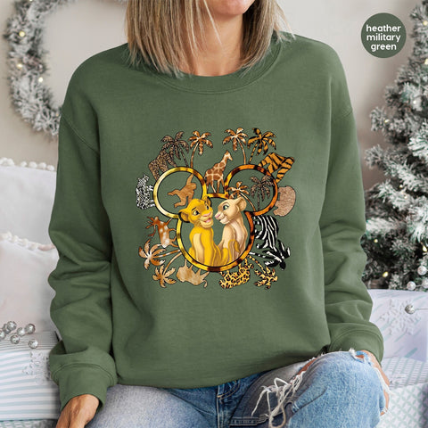 Cute Lion Cubs Jungle Theme Ready to Press DTF Transfer for Safari Family Shirt or Kids Birthday Apparel Gift