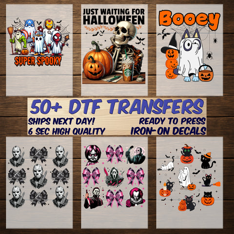 Cute Boo Boo Crew Medical Staff Halloween DTF Transfer Iron-On Funny Ghost Nurse T-Shirt Ready To Press Apparel