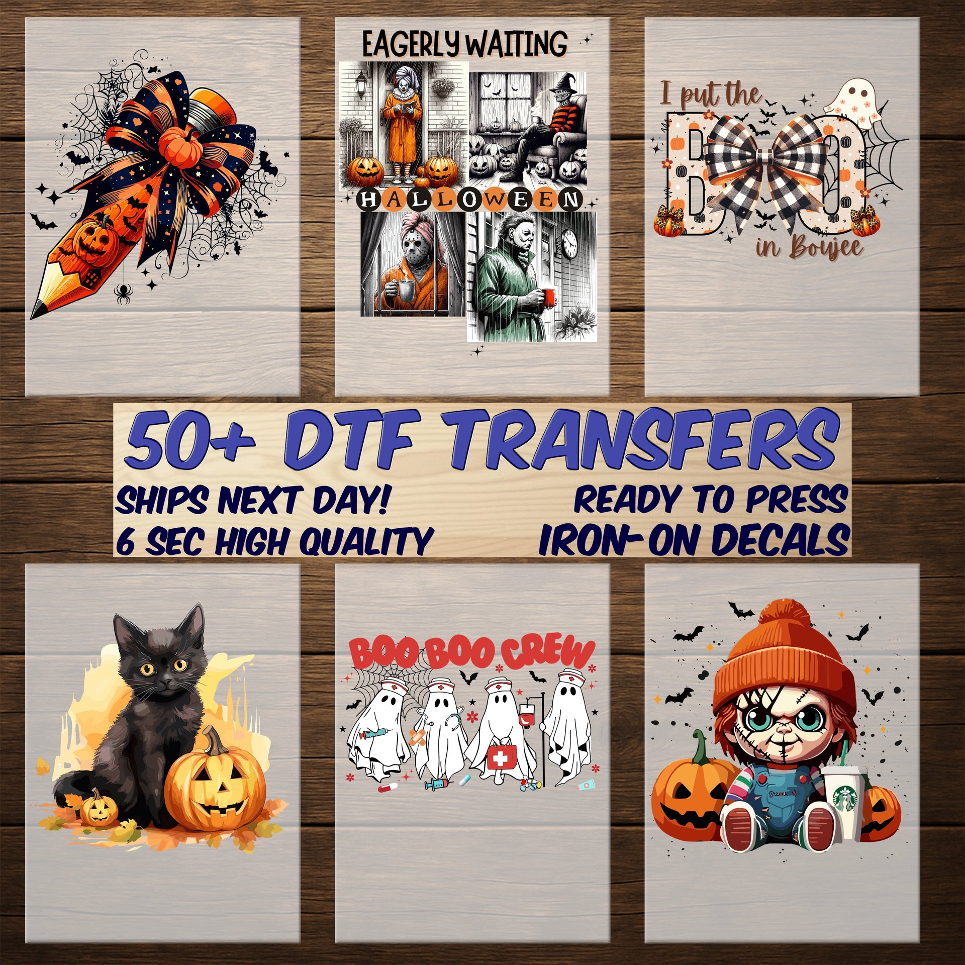 Cute Halloween Ghost & Pink Ribbon DTF Transfer for Breast Cancer Awareness Women's Shirt