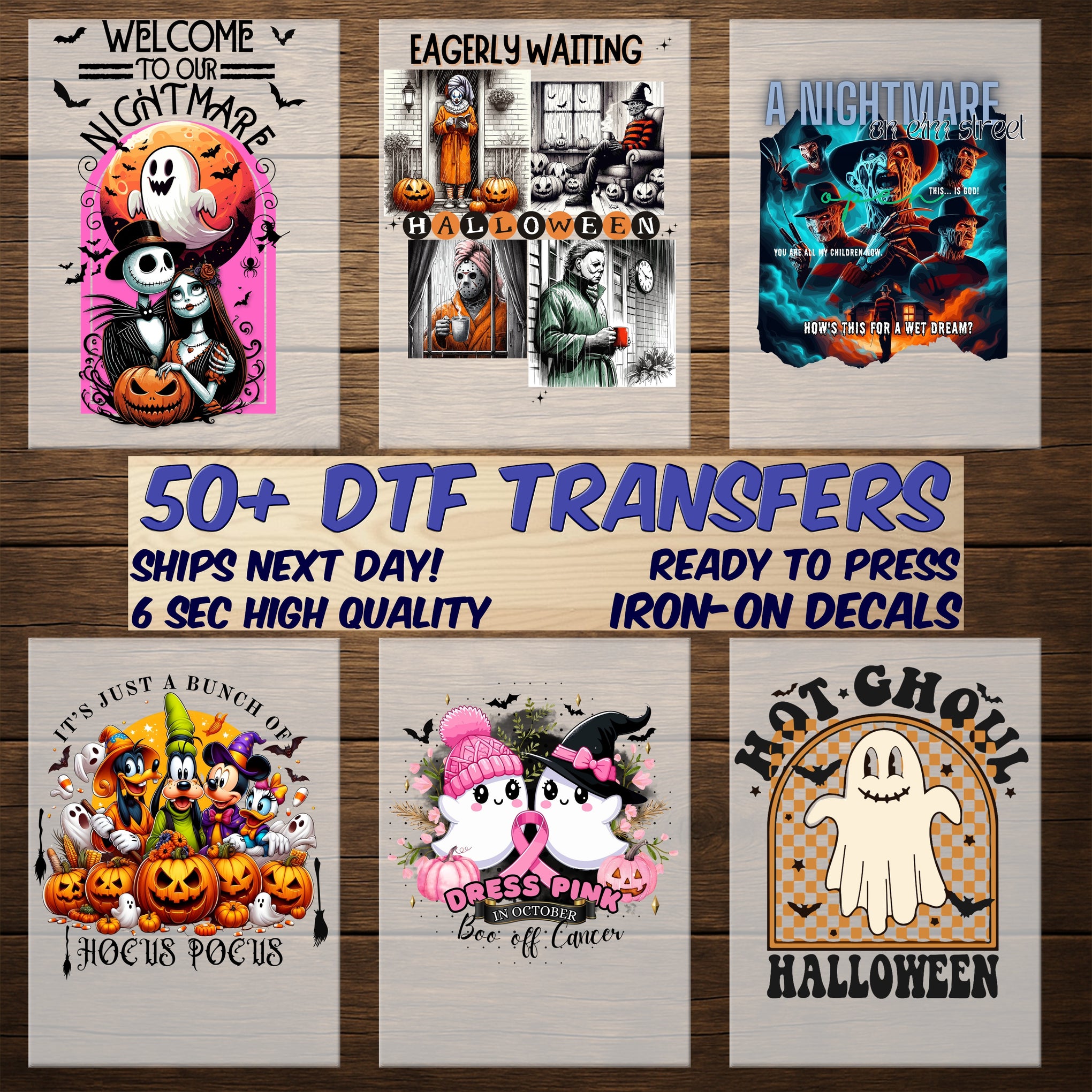 Funny Halloween Monster Mayhem DTF Transfer for Kids & Adults T-shirt, Cartoon Iron-On Ready To Press Halloween Apparel