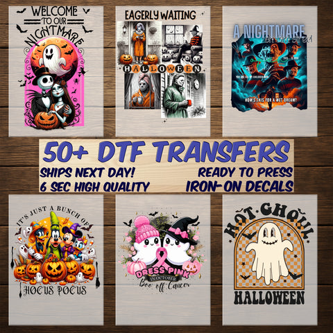 Funny Halloween Monster Mayhem DTF Transfer for Kids & Adults T-shirt, Cartoon Iron-On Ready To Press Halloween Apparel
