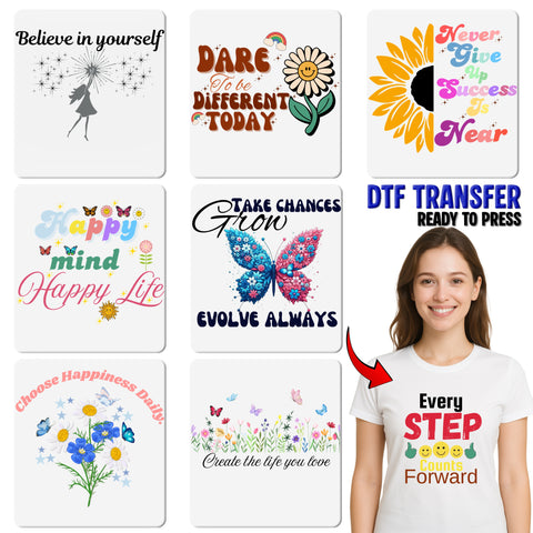 Inspirational Sunflower Retro Groovy DTF Transfer for Uplifting Team Motivational T-Shirts & Apparel