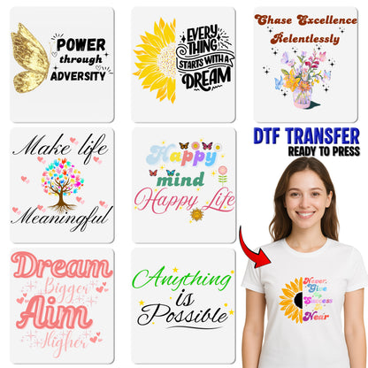 Floral Garden Party DTF Transfer Iron-On for Cute Matching Shirts, Ready to Press Fun Spring T-Shirt Apparel Design