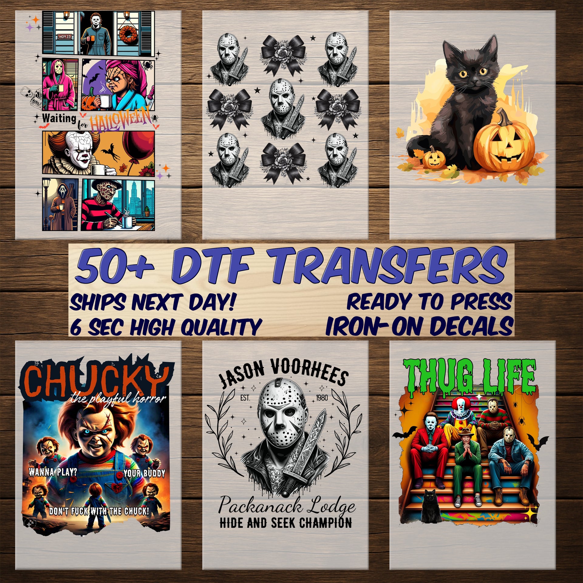 Funny Halloween Skeletons Hocus Pocus DTF Transfer for Women Shirt & Witchy Coffee Lover Iron-On Ready to Press Apparel