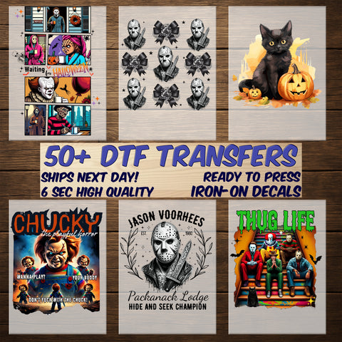 Funny Halloween Skeletons Hocus Pocus DTF Transfer for Women Shirt & Witchy Coffee Lover Iron-On Ready to Press Apparel