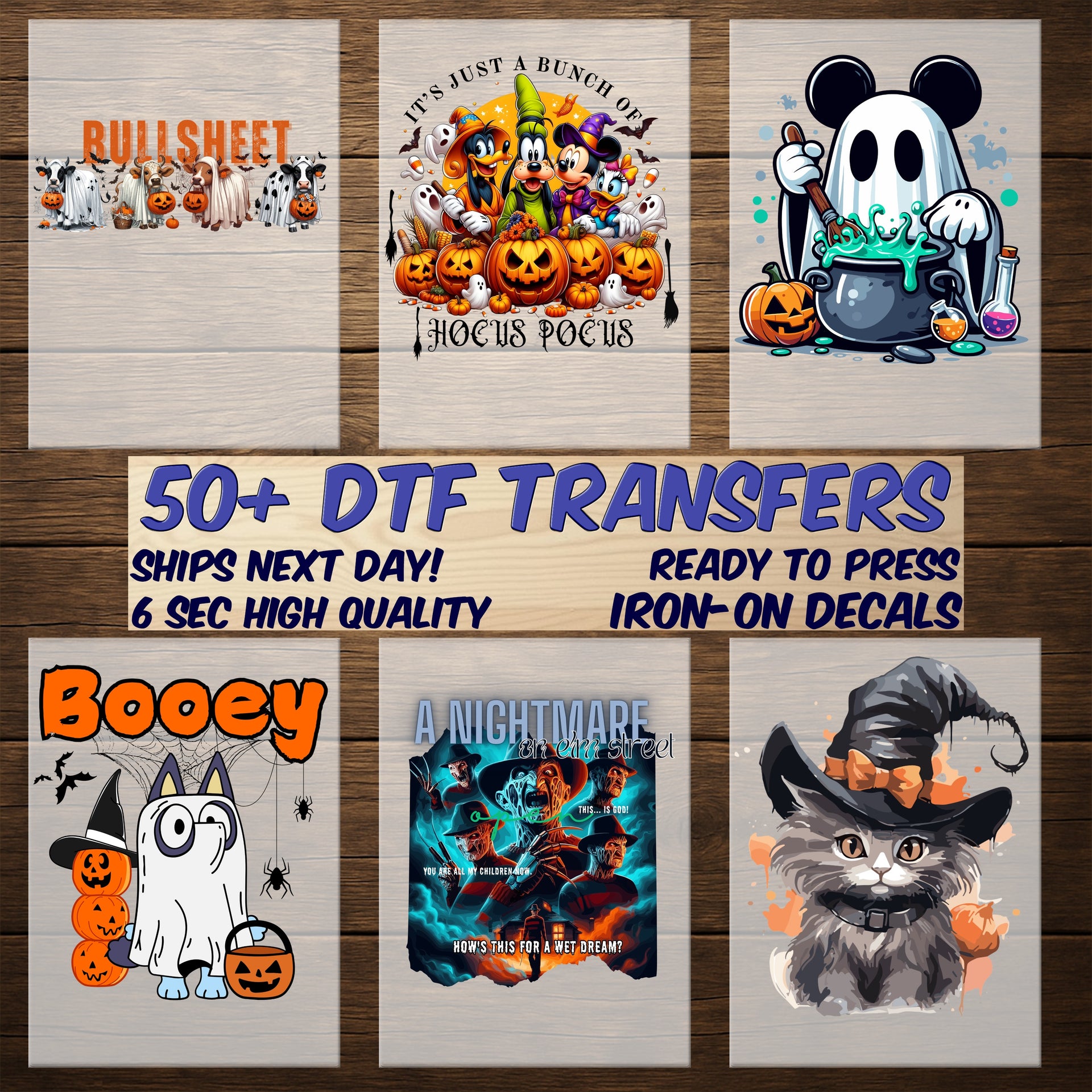 Funny Cow Ghost Halloween DTF Transfer for Women Shirt Iron-On Ready to Press Farm Life Humor