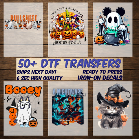 Funny Cow Ghost Halloween DTF Transfer for Women Shirt Iron-On Ready to Press Farm Life Humor