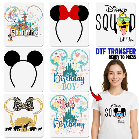 Safari Adventure Leopard Print Bow DTF Transfer for Animal Lovers & Wildlife Family Trip Shirt