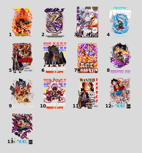 Energetic Anime DTF Transfer Ready to Press Vibrant Ace Yamato for T-shirts Anime Fan Apparel