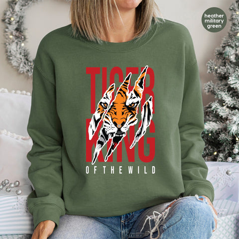 Fierce Tiger King of the Wild DTF Transfer Iron-On for Wildlife Enthusiasts & Adventure Apparel