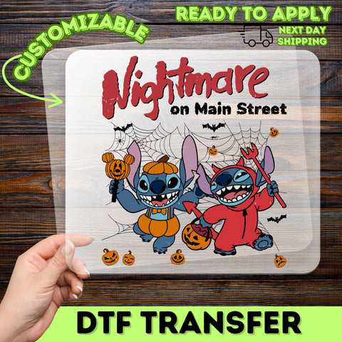 Cute Halloween DTF Transfer for Family & Friends Night Out Shirts - Ready To Press Iron-On Cartoon Trick or Treat Apparel
