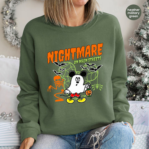 Funny & Spooky Halloween Ghost DTF Transfer for Group or Family Apparel Nightmare on Main Streets Theme