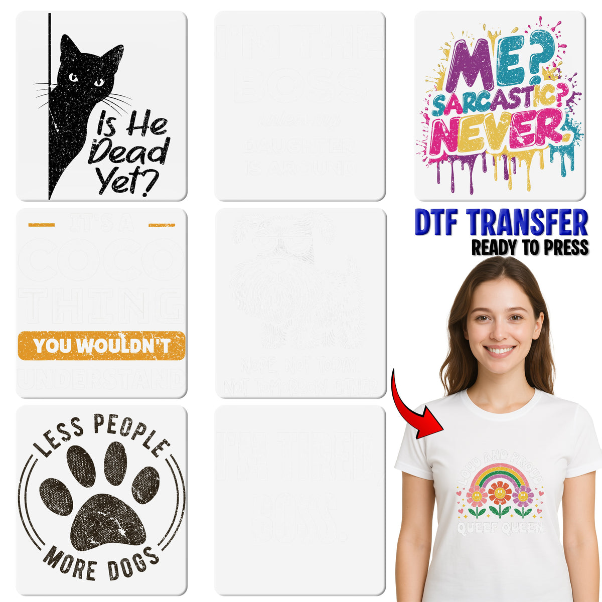 Funny Group DTF Transfer Ready To Press Retro T-Shirt Design for Matching Party Apparel - It's All Shits & Giggles, Quirky Humor