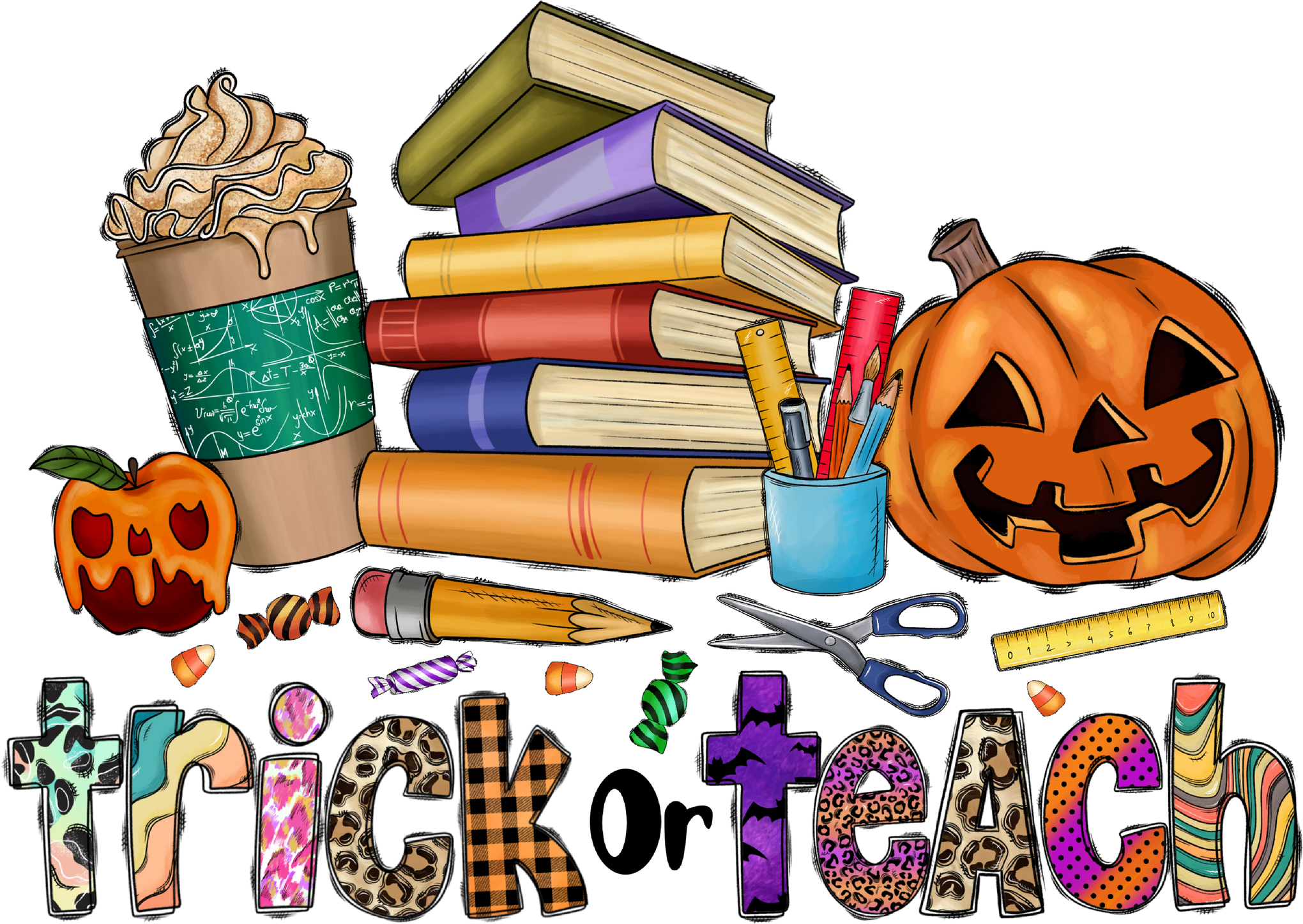 Funny Halloween Teacher Shirts, Halloween Teacher Gifts, Halloween School Party Outfit, Fall Teacher Coffee, Halloween Teacher Graphic Tees