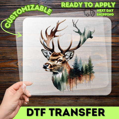 Woodland Deer Forest DTF Transfer Nature-inspired Shirt for Outdoor Enthusiasts & Wildlife Lovers