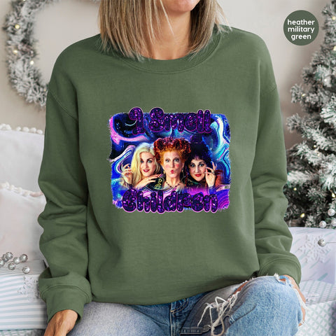 Funny Halloween Pop Culture DTF Transfer for Retro 'I Smell Children' Shirt - Ready To Press