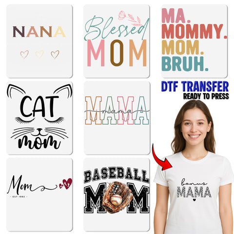 Cute Baseball Mom DTF Transfer Ready To Press for Game Day Apparel & Sports Mom Shirt