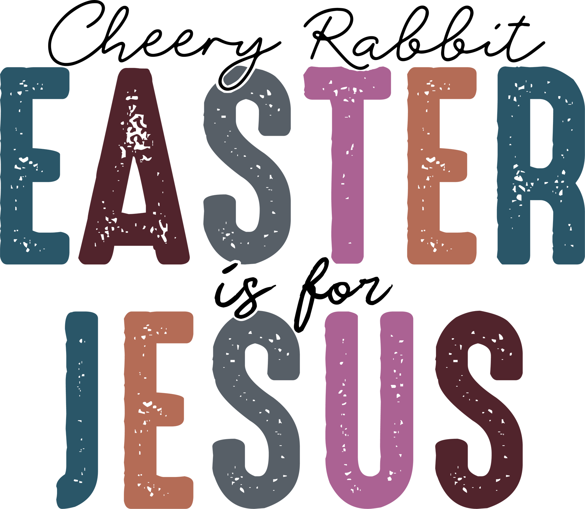 Cheery Rabbit Easter For Jesus Shirt, Happy Easter Shirt, Christian Woman Easter Day Gift, Bunny Easter Tee, Rabbit Lover Easter T-shirt