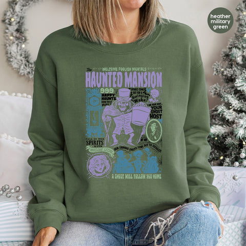 Haunted Mansion Retro Spooky DTF Transfer for Halloween Apparel - Ready To Press Iron-On for T-Shirts & Sweatshirts