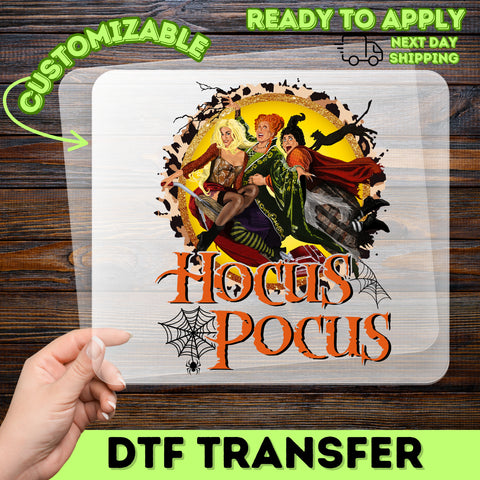 Halloween Witch Trio Funny DTF Transfer Ready To Press Retro Hocus Pocus Shirt for Costume Parties & Friends