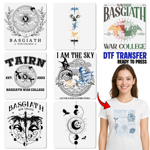 Dragon Lover Gothic Fantasy DTF Transfer Ready To Press Dragon Enthusiast Apparel Iron-On for T-shirts & Sweatshirts