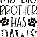 Dog Bodysuit, New Baby Gift, Dog Sibling Bodysuit, My Big Brother Has Paws, Dog Best Friend Bodysuit, Baby Shower Gift, Baby Announcement