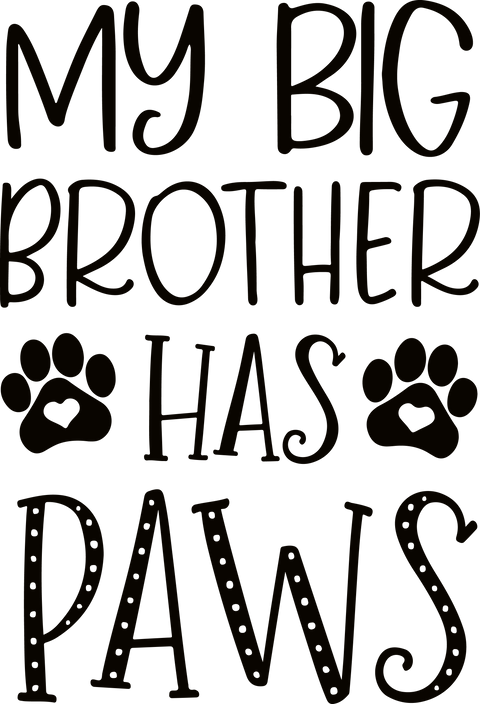 Dog Bodysuit, New Baby Gift, Dog Sibling Bodysuit, My Big Brother Has Paws, Dog Best Friend Bodysuit, Baby Shower Gift, Baby Announcement