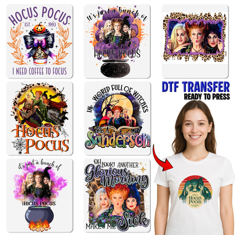 Halloween Witch Group Unity DTF Transfer - Cute & Spooky Ready To Press Iron-On for Best Friends T-Shirt or Sweatshirt