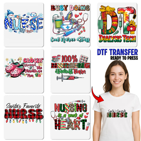 Christmas Dialysis Crew DTF Transfer for Funny Healthcare Holiday Shirts & Apparel, Ready To Press Iron-On Design