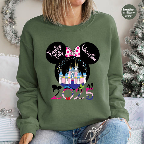 Magical Castle Family Vacation DTF Transfer for Whimsical Group Trip Shirt Cute Iron-On Ready To Press Apparel