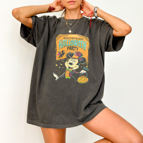 Mickey's Not So Scary Halloween Party 2024 Cute DTF Transfer Iron-On for Family T-Shirt & Disney Fans