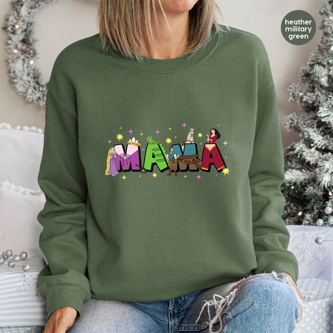 Cute Fairy Tale Mama DTF Transfer Ready To Press Iron-On for Whimsical Mothers Day T-Shirt or Family Celebration Apparel