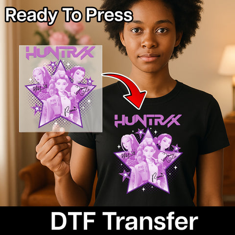 Pop Culture Animated Band DTF Transfer for Fun Group Apparel - Ready to Press T-shirt for Teens Music Concert