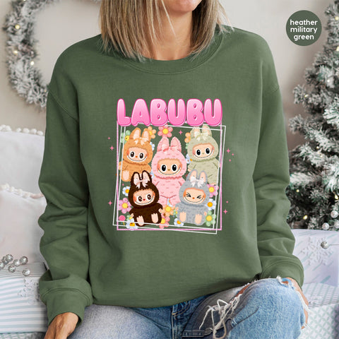 Cute & Funny LABUBU Animal Costume DTF Transfer, Ready to Press Iron-On for Family T-Shirt or Hoodie, Perfect for Birthday Party