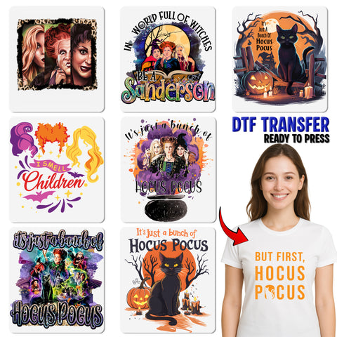 Cute Halloween Witchy Humor DTF Transfer for Family Shirts - Ready to Press Spooky Apparel for Halloween Nostalgia Fans