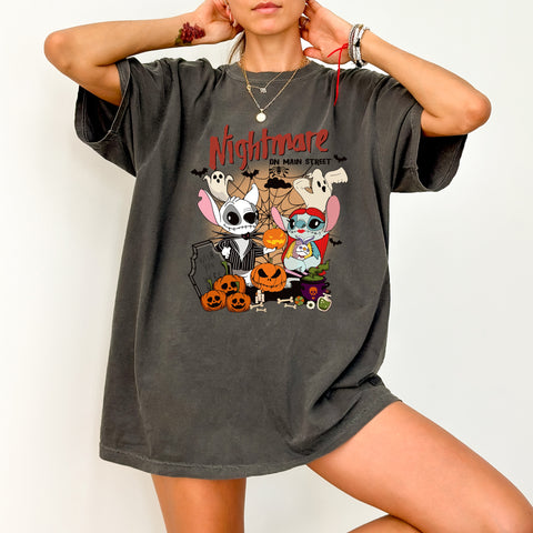 Cute Halloween DTF Transfer Nightmare on Main Street Iron-On for Disney Fans Apparel